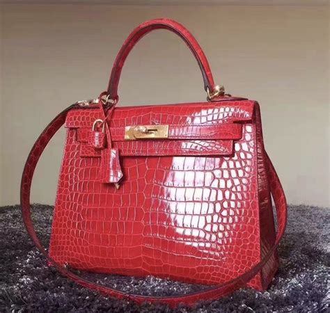 red crocodile hermes kelly bag|More.